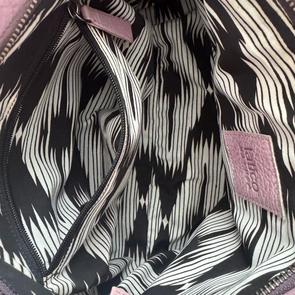 latico Pink Leather Woven-Accent Tote - Picture 5 of 7